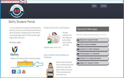 devry login student portal